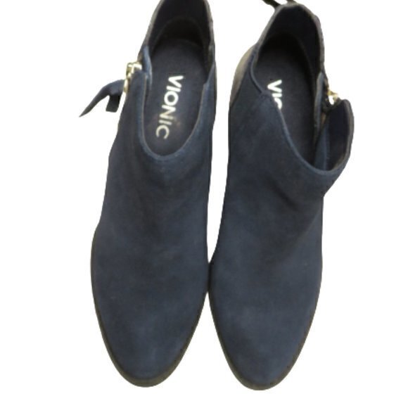 Vionic 322 Anne Blue Suede Ankle‎ Boots - Picture 4 of 8